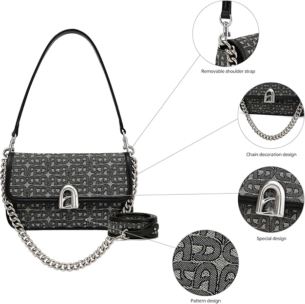 LA FESTIN Denim Crossbody Bag Fashion Design Shoulder Bag Lady Wallet Women Handbag Retro Pattern