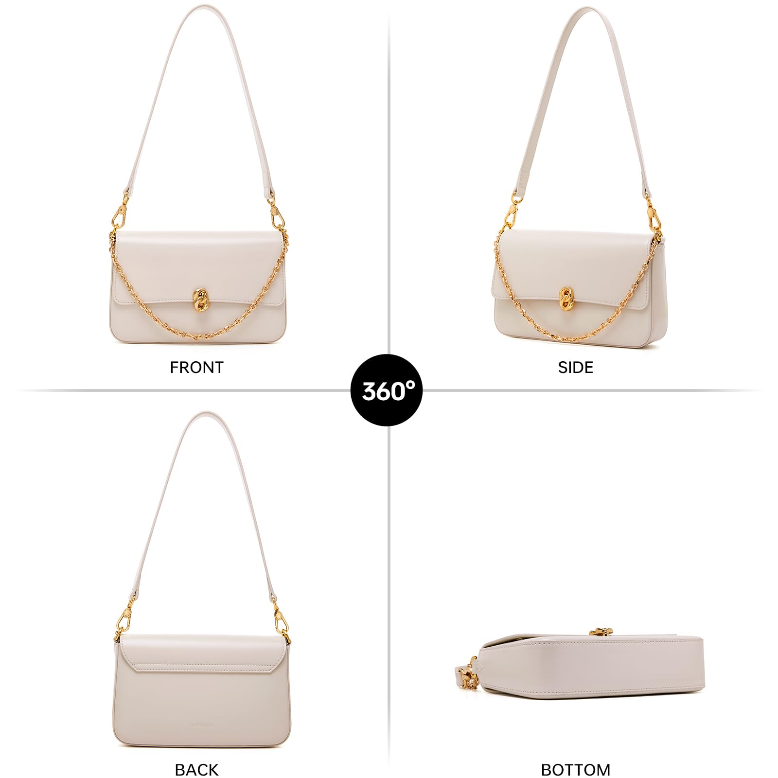 LA FESTIN Shoulder Bag Women's Leather Bag with Chain Fashion Design Cross body Bags Lady Handbag Wallet
