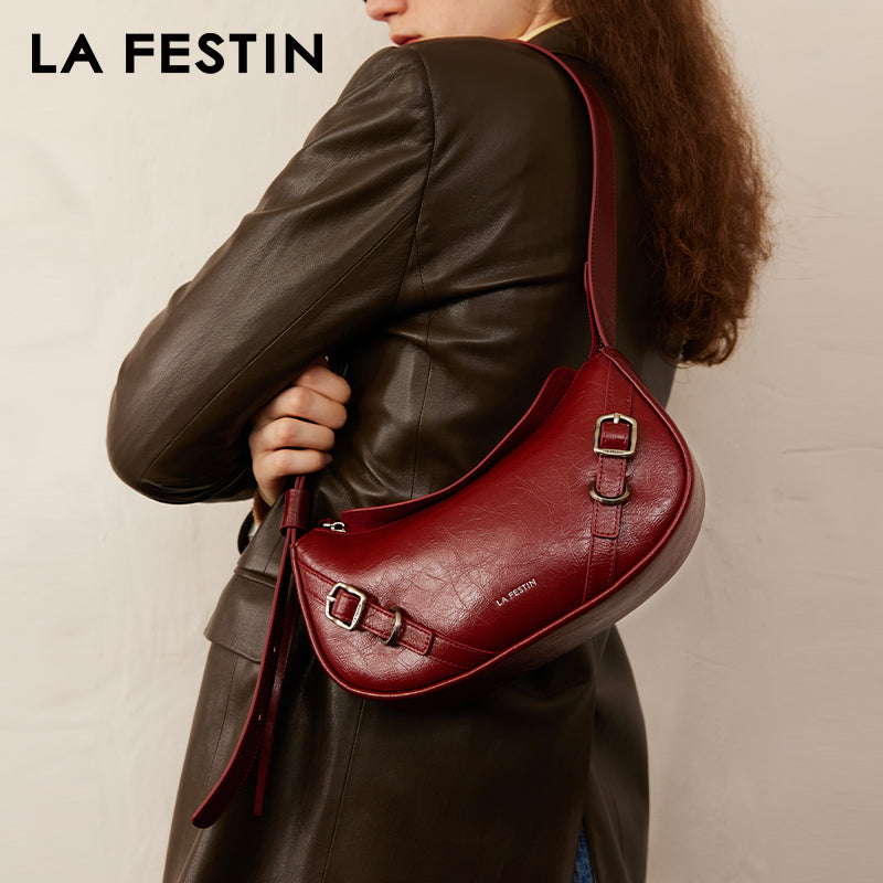 LA FESTIN Original Women Bag New y2k Shoulder Bag Ladies Retro Crossbody Bags with Adjustable Strap