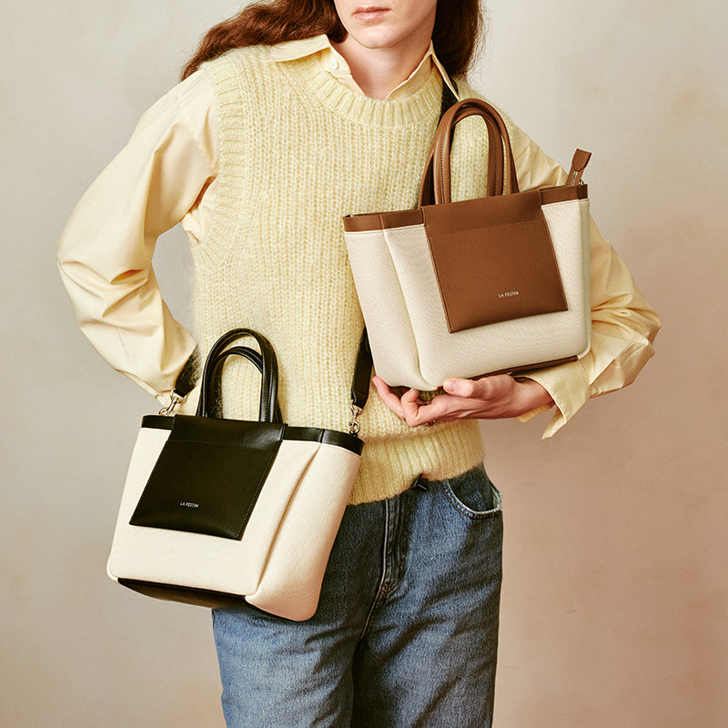 LA FESTIN Leather Handbag for Women New Fashion Design Shoulder Bag Large Capacity Tote Bags