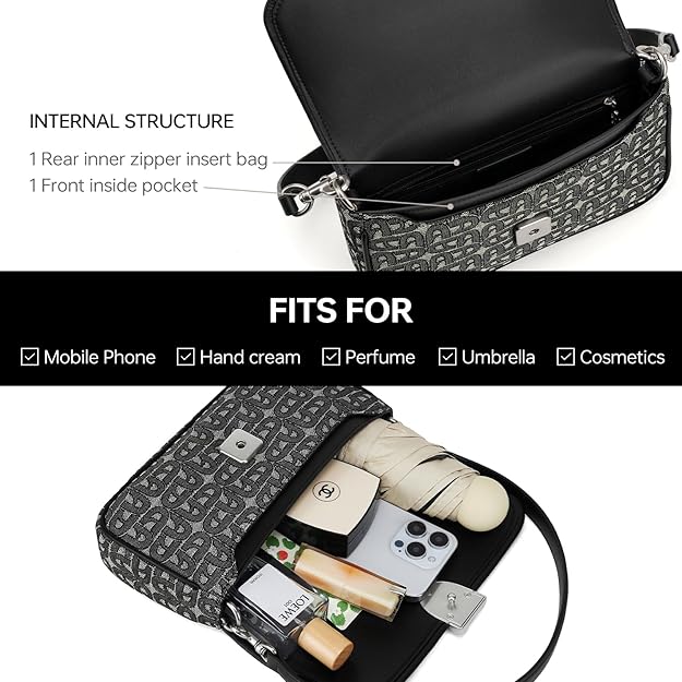 LA FESTIN Denim Crossbody Bag Fashion Design Shoulder Bag Lady Wallet Women Handbag Retro Pattern
