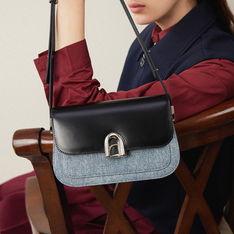 LA FESTIN Women Leather Shoulder Bag with Adjustable Strap Trend Cross body Bags Fashion Handbag