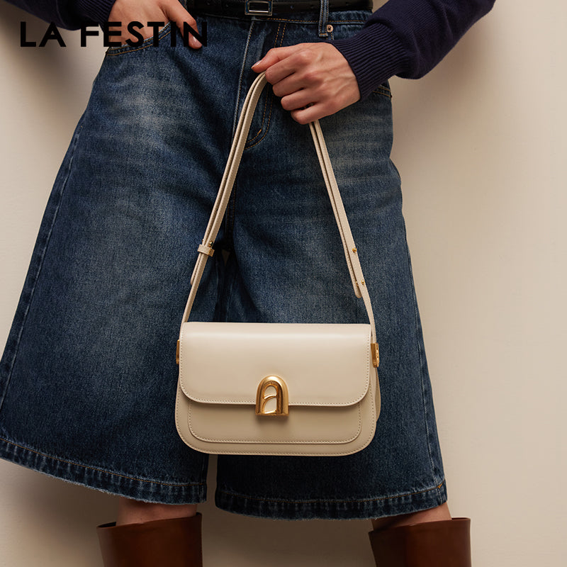 LA FESTIN Women Leather Shoulder Bag with Adjustable Strap Trend Cross body Bags Fashion Handbag