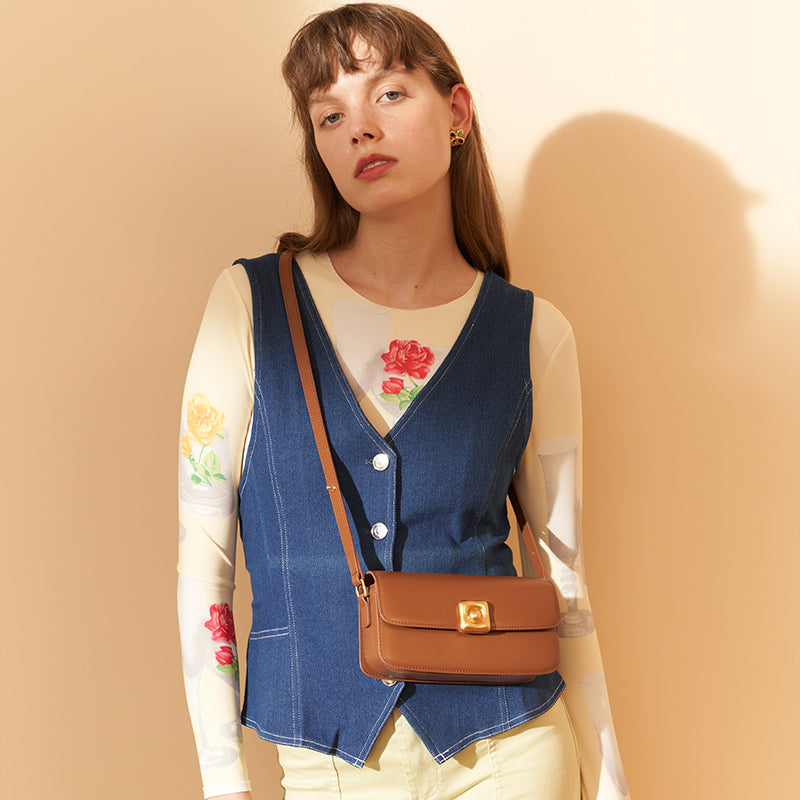 LAFESTIN Leather Shoulder Bag for Women with Adjustable Strap Crossbody bag Ladies Purses Fashion Designer Handbags