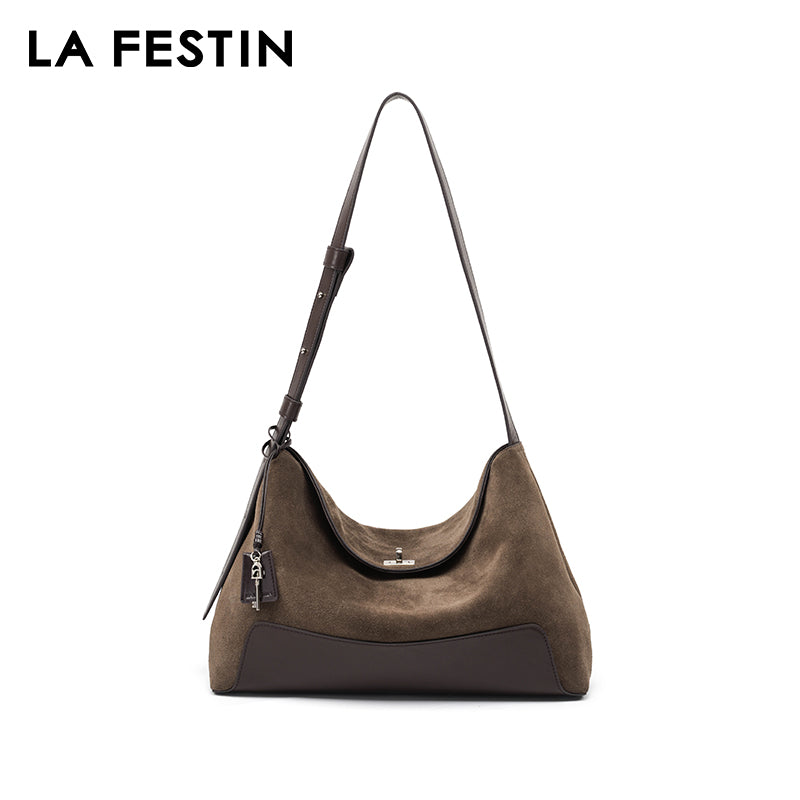 LA FESTIN Shoulder Bag Large Capacity Bag Cross body Tote Bags for women Suede Leather Bag