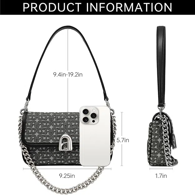 LA FESTIN Denim Crossbody Bag Fashion Design Shoulder Bag Lady Wallet Women Handbag Retro Pattern