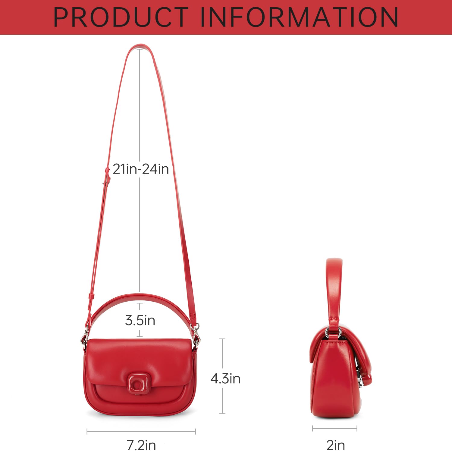 LA FESTIN Top Handle Bag For Women Fashion Design Shoulder Bag with Adjustable Cross body Bag